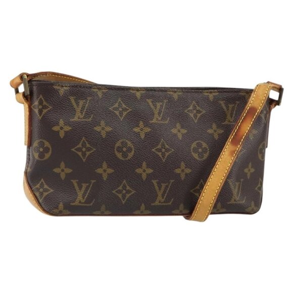 Authentic LOUIS VUITTON Monogram Trotteur Shoulder Bag M51240 LV